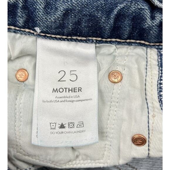 Mother Superior Denim Trickster Skimp Fray in Thrill Seeker Blue Jeans Size 25 - Picture 13 of 16